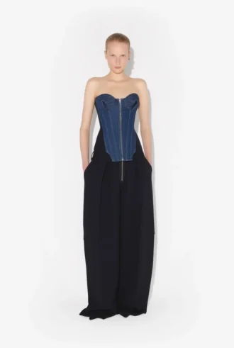 Das Bi-Material-Denim-Korsett Das Bi-Material-Denim-Korsett