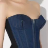 Das Bi-Material-Denim-Korsett Das Bi-Material-Denim-Korsett