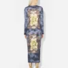 Das blaue Baumwoll-Kleid „Madaillon“ Das blaue Baumwoll-Kleid „Madaillon“