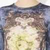 Das blaue Baumwoll-Kleid „Madaillon“ Das blaue Baumwoll-Kleid „Madaillon“