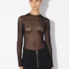 Das Jean Paul Gaultier Oberteil mit Flockdruck Das Jean Paul Gaultier Oberteil mit Flockdruck
