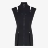Das kurze Jeans-Kleid mit Schlitz Das kurze Jeans-Kleid mit Schlitz