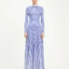 Das lange blaue Target-Kleid Das lange blaue Target-Kleid