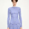 Das lange blaue Target-Kleid Das lange blaue Target-Kleid