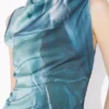 Das lange, drapierte „Water“-Kleid Das lange, drapierte „Water“-Kleid