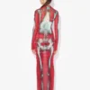 Das lange rote Squeletor-Kleid Das lange rote Squeletor-Kleid