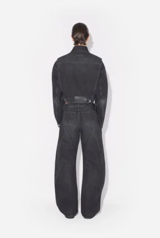 Die Black Denim Strap Jeans