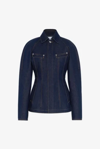Die Jeansjacke mit Schulterpolstern