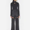 Die schwarze Cut-Out-Jeans Die schwarze Cut-Out-Jeans
