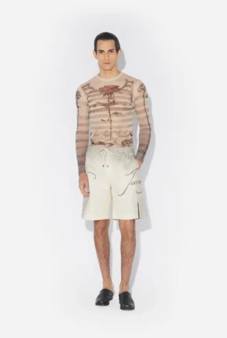 Die Shorts mit Multi-Tattoo-Print
