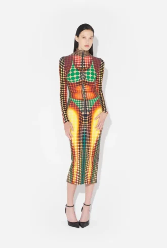 Neuauflage – das braune Midi-Kleid mit Punkten
